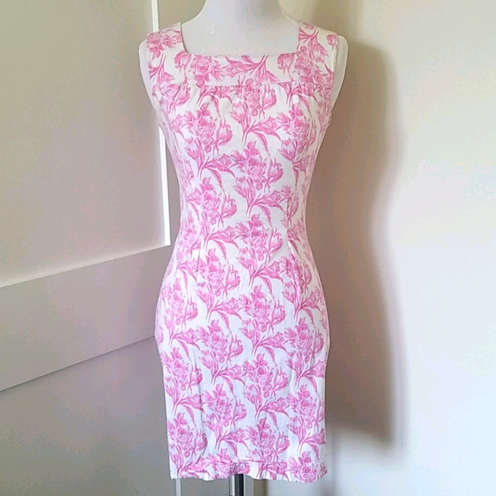 Derek Heart Pink/white floral shift dress SJ